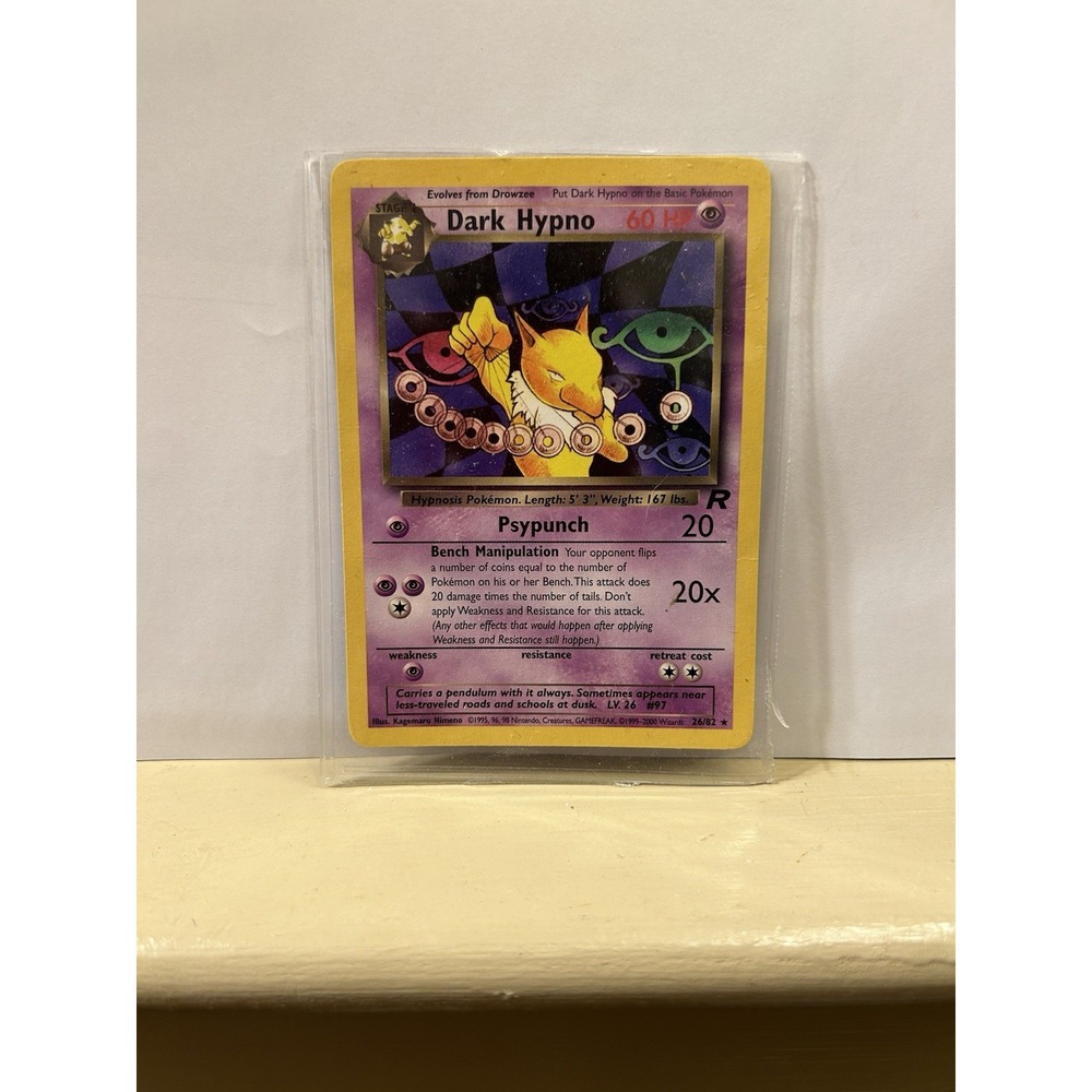 Dark Hypno 26/82 Team Rocket Rare Pokemon Card 2000 WOTC Regular Finish